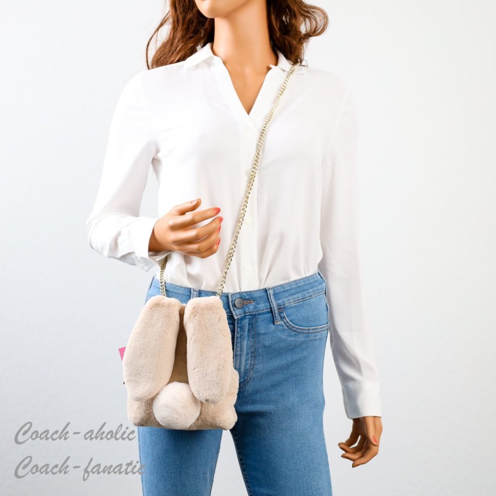 NWT Kate Spade BUNBUN Faux Fur 3D Bunny Rabbit Crossbody with Dust bag - Picture 2 of 13